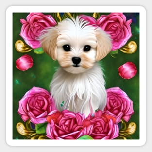 Cute Maltese Puppy Sticker